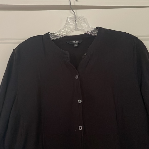 Lucky Brand Mixed Medium Button Down Blouse Black Small - Picture 7 of 13